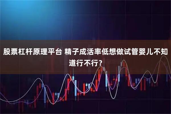 股票杠杆原理平台 精子成活率低想做试管婴儿不知道行不行？